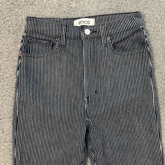 Etica Jeans Womens 25 Cindy Raw Hem Preppy Nautical Sustainable Slow Fashion - Picture 4 of 13